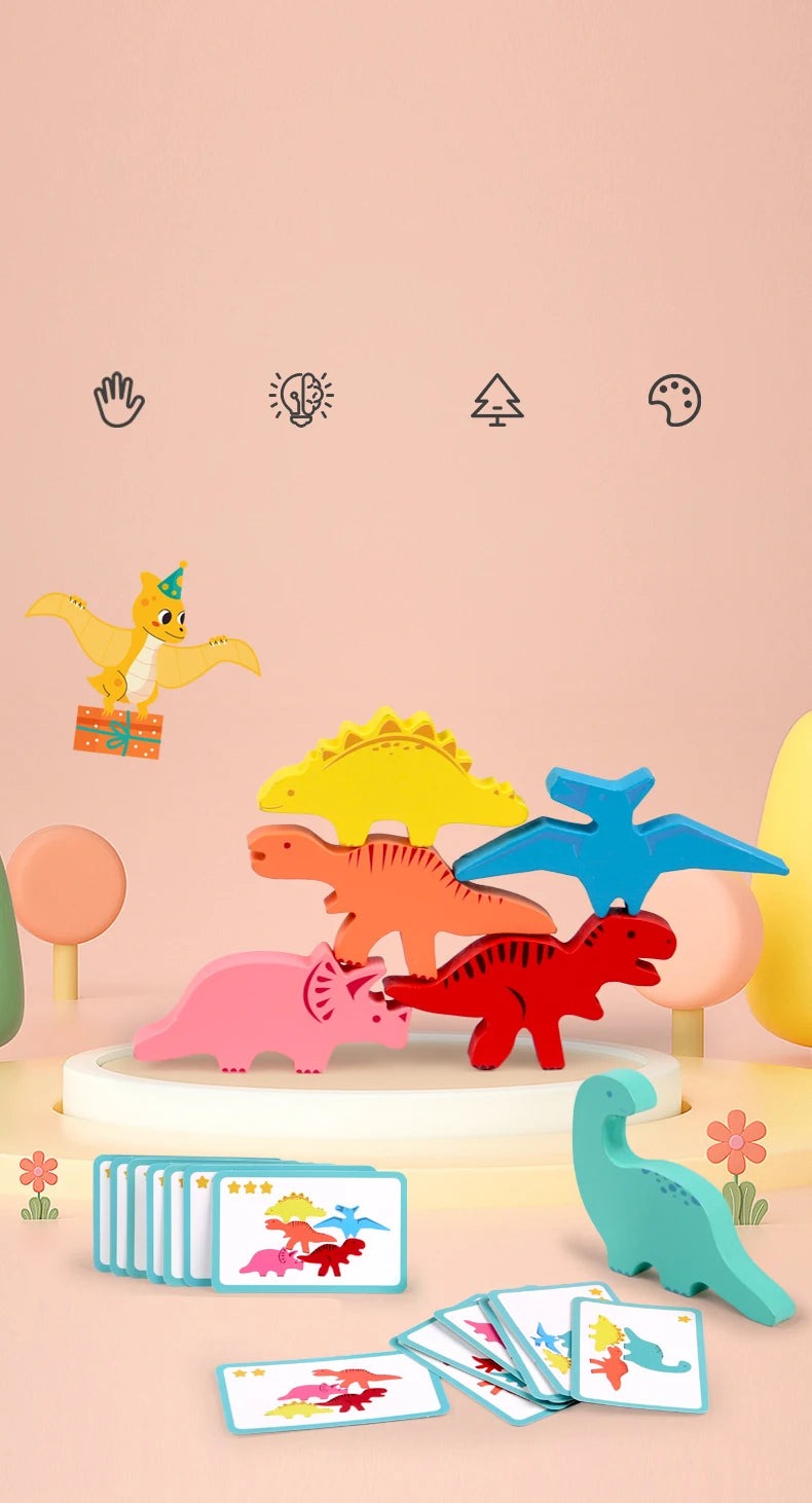 Premium Dinosaur Building Blocks Set - STEM Construction Toy, Ages 3+