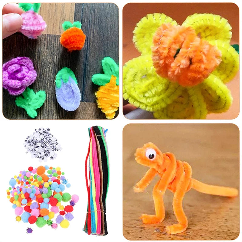 Premium Colorful Craft Kit for Kids DIY Toys Puzzle Handicraft Toys Variety Craf