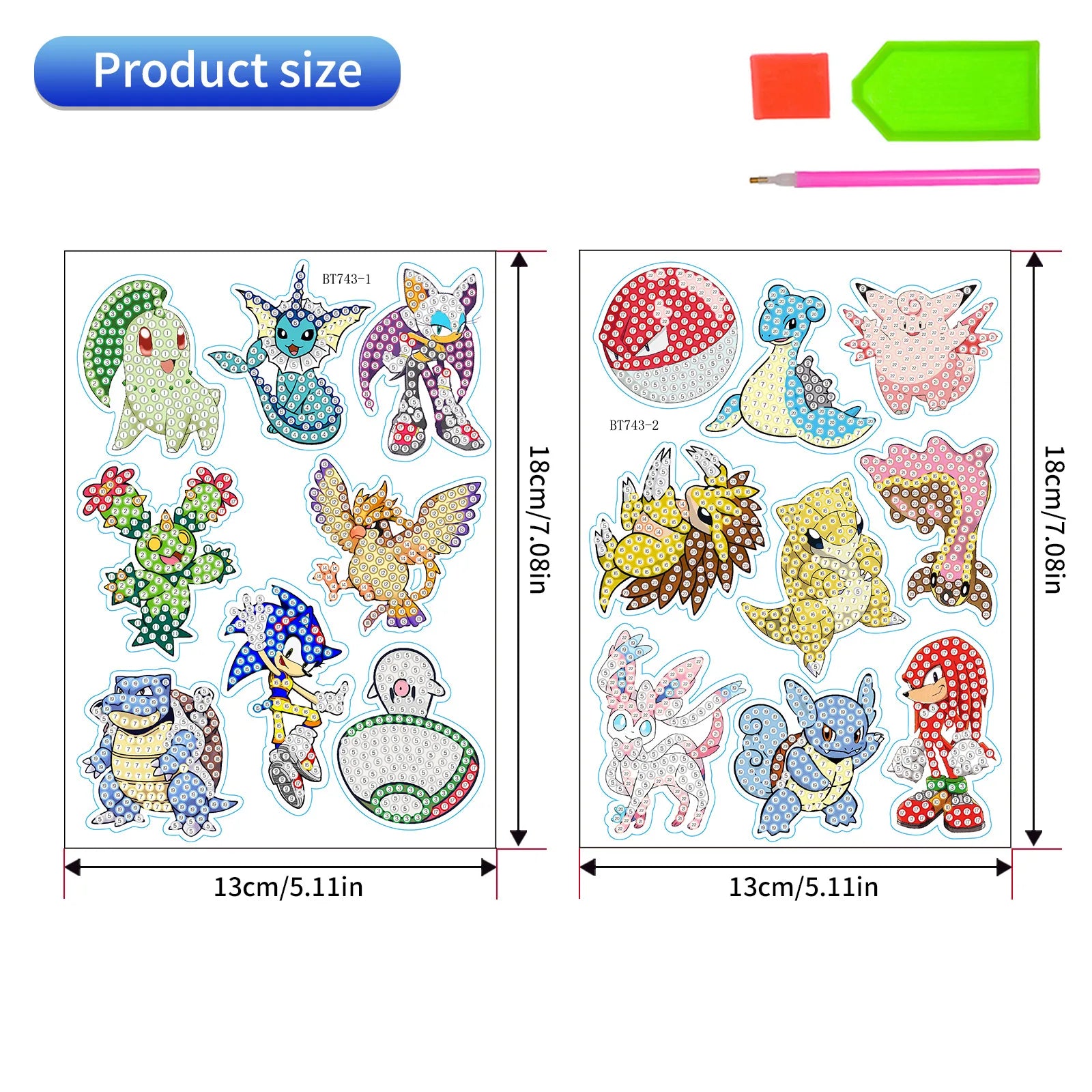 Premium 5D Diamond Painting Keychain Kit - DIY Craft Pendant Set, Ages 6+