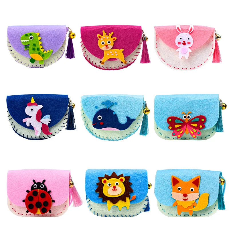 Premium Cartoon Animal Sewing Kit - DIY Threading Dolls Craft Set, Ages 6+
