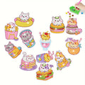 Premium Cat Diamond Painting Sticker Kit - DIY Gem Mosaic Craft, Ages 6+