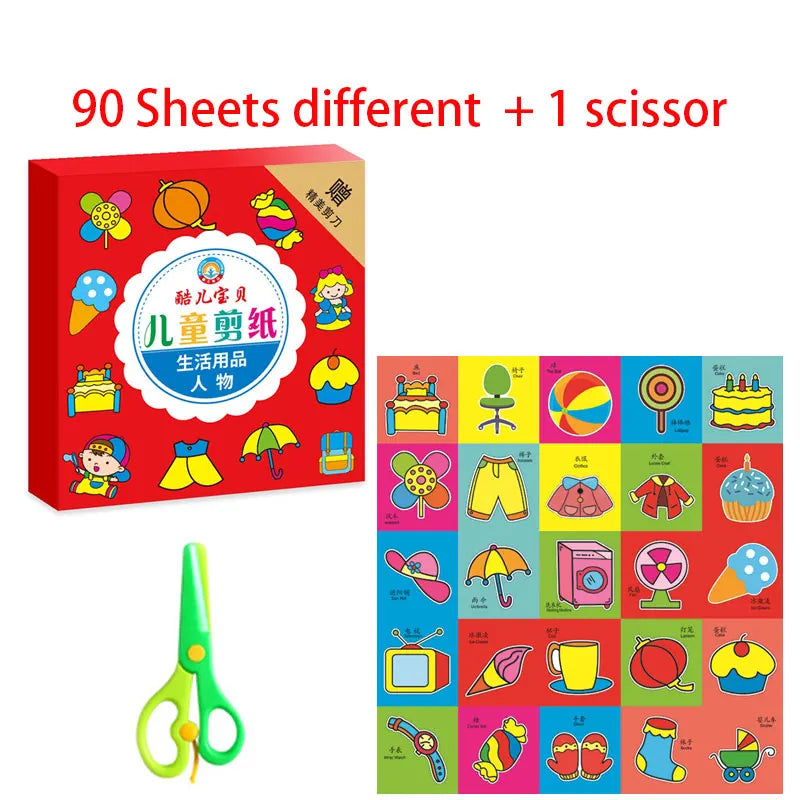 Premium 49-91pcs Learn Scissor Skills Cut Paper Craft Toys Safety Scissors Presc