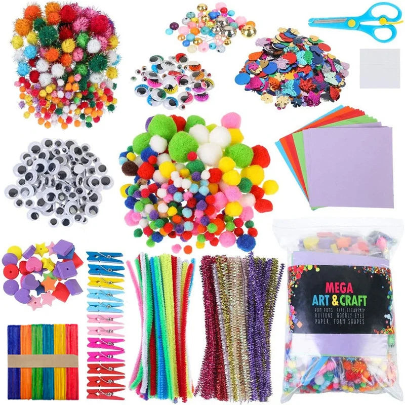 Premium Colorful Craft Kit for Kids DIY Toys Puzzle Handicraft Toys Variety Craf