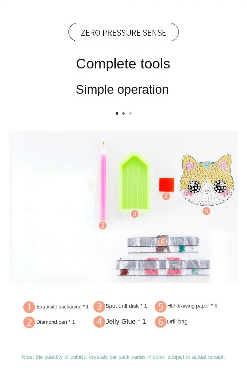 Premium Child Diamond DIY Painting Sticker Set Toys Colorful Cartoon Sticker Han