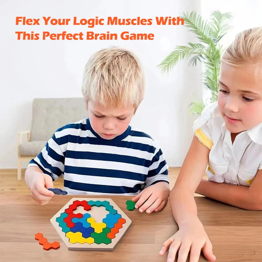 Premium 1pcs Wooden Puzzles Educational Toys For Children Kids Preschool Tangram