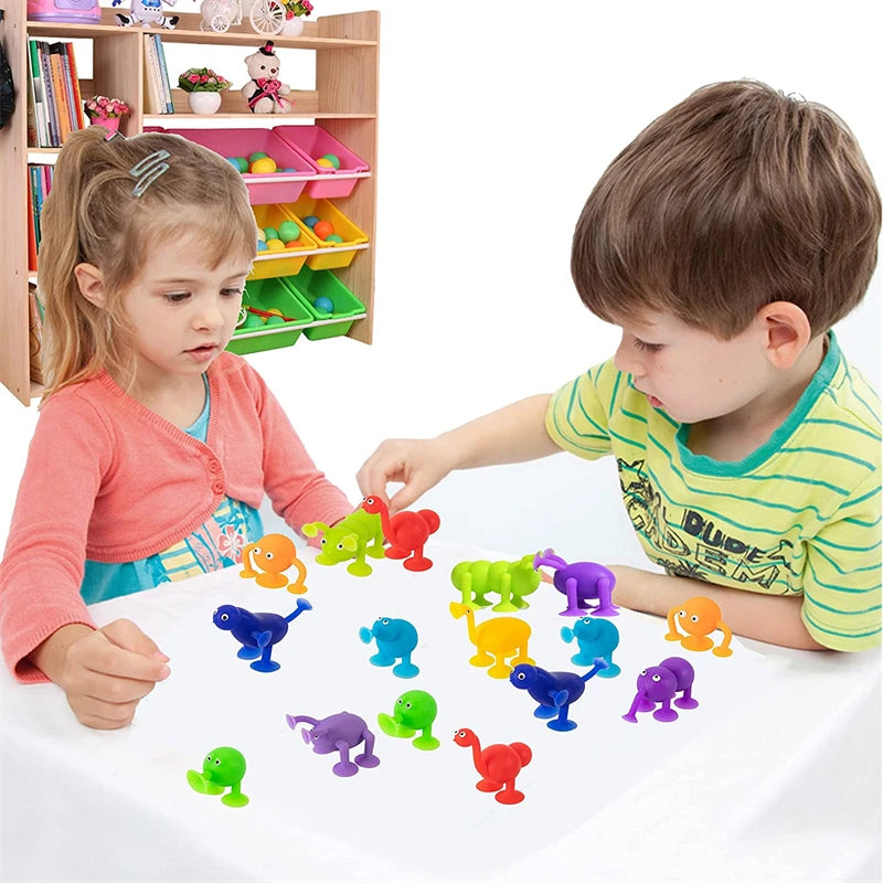 Premium Silicone Sucker Building Blocks Set - STEM Construction Toy, Ages 3+