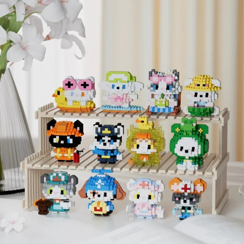 Premium New Children's Micro-particle Building Blocks, Animal Cartoon Dolls Crea