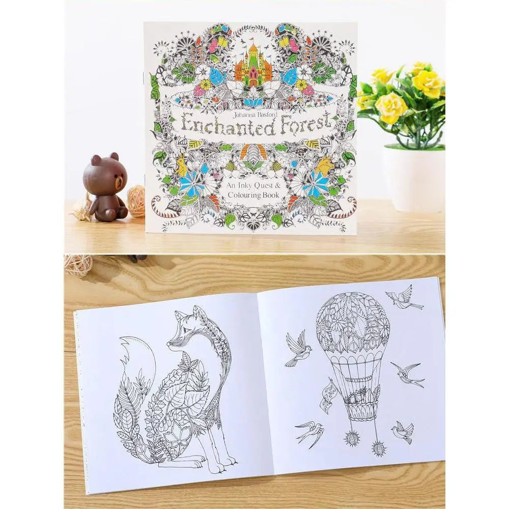 Premium Kids Coloring Pencil Drawing Book (12 Sheets/24 Pages)