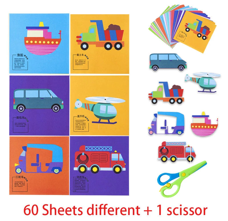 Premium 49-91pcs Learn Scissor Skills Cut Paper Craft Toys Safety Scissors Presc