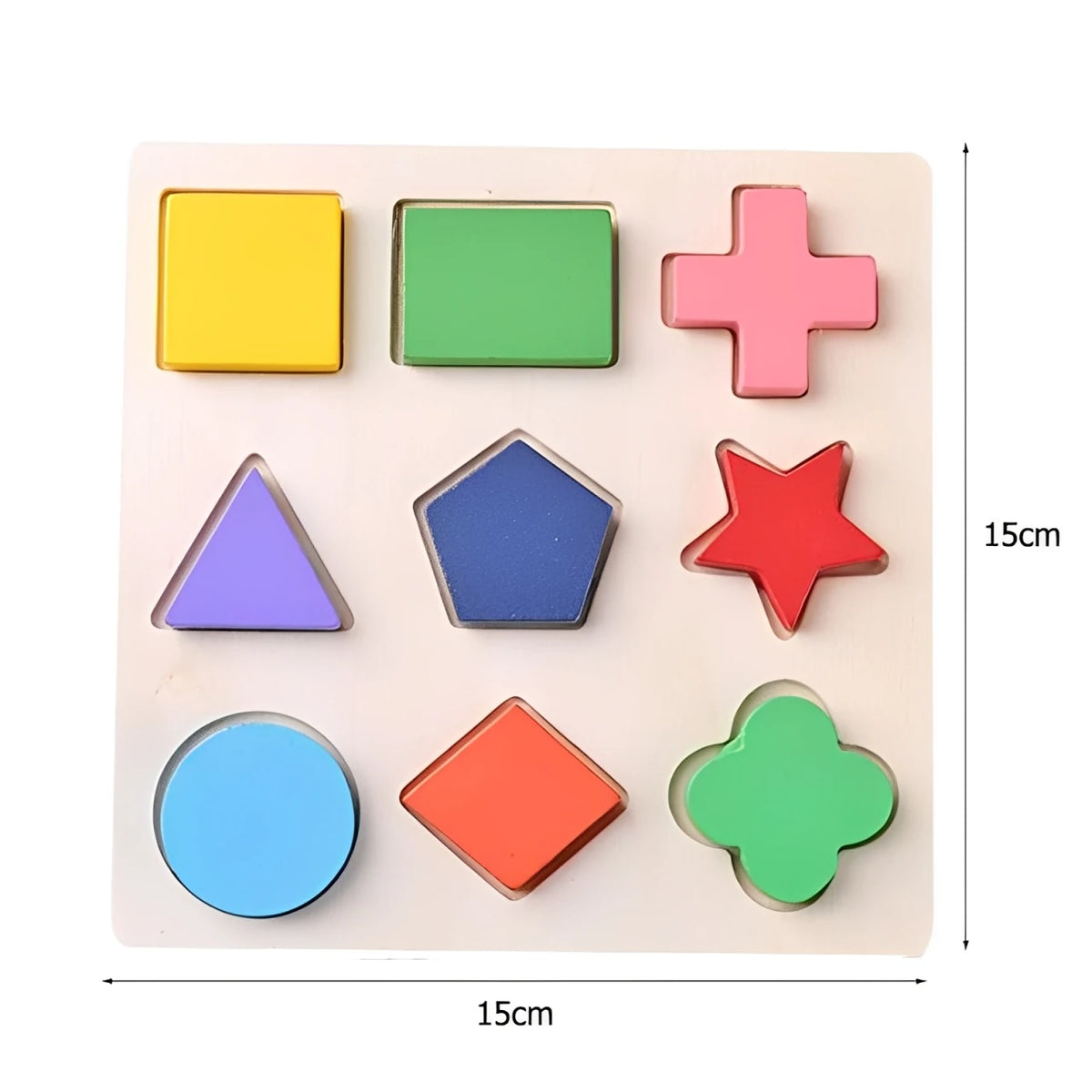 Wooden Montessori Shape Matching Puzzle Board for Kids