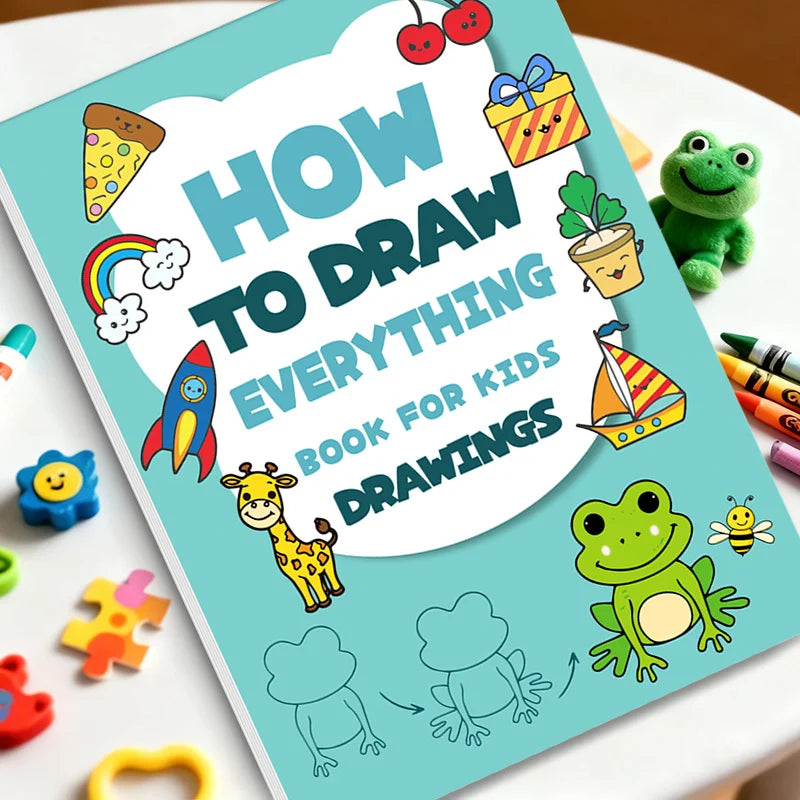 Premium Step-by-Step Drawing Book for Kids - 96 Cute Patterns, Ages 6+