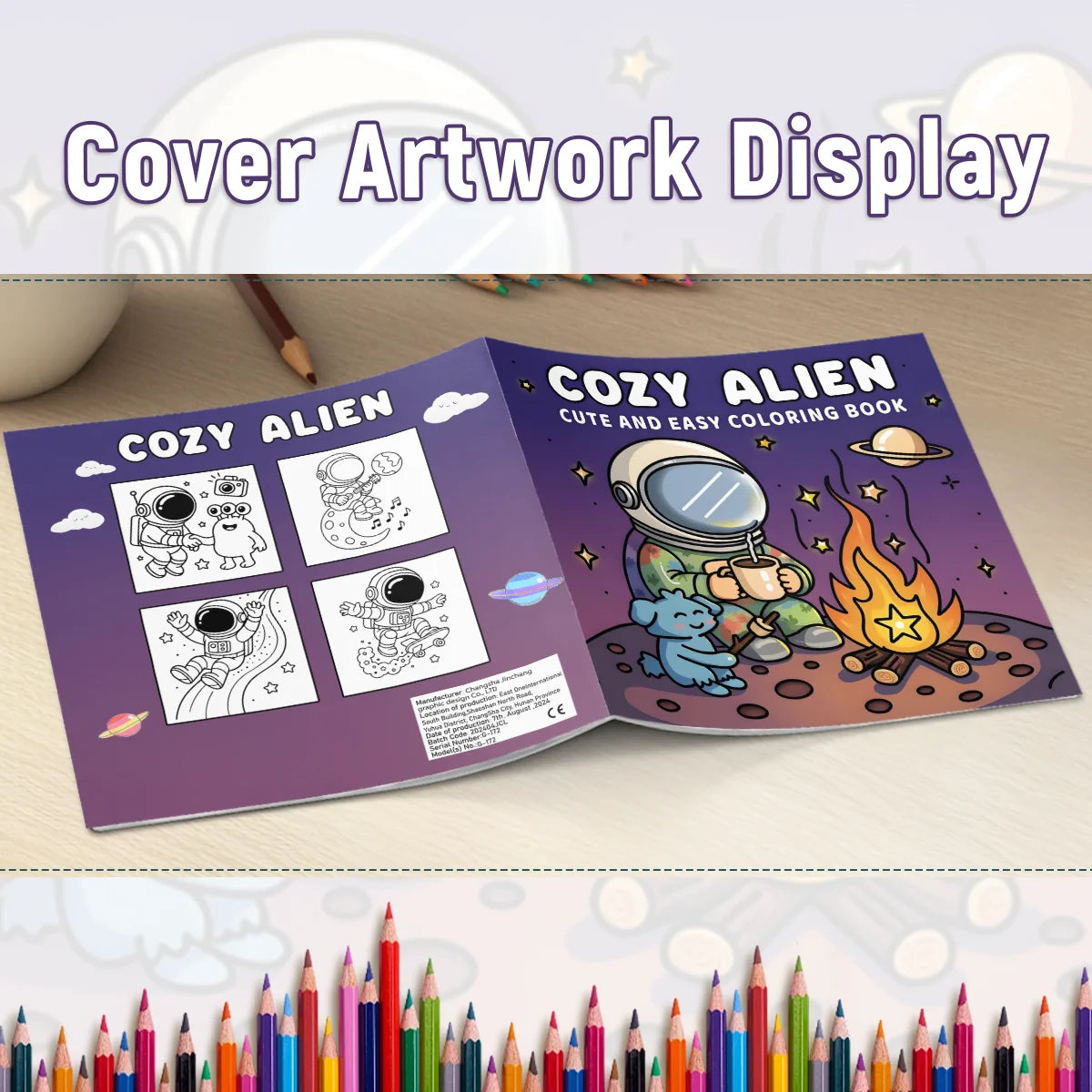 Premium Cozy Alien Coloring Book (24 Pages) for Relaxation
