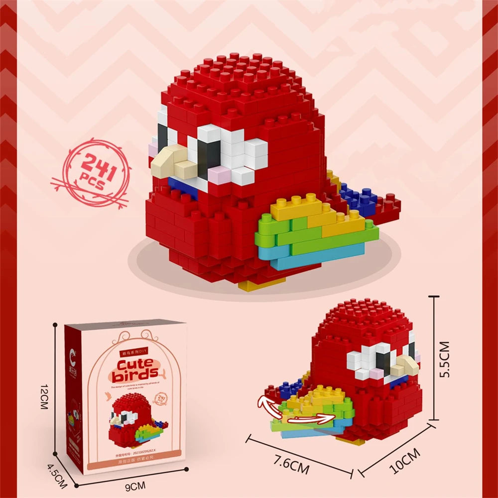 Premium Parrot Micro Blocks Set - Creative Building Toy for Kids, CE Certified