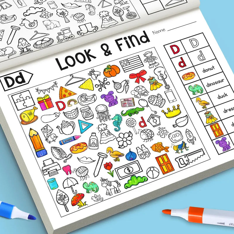 Kids Finding Item Fun Coloring Book Drawing Picture Book Interactive Game Focus