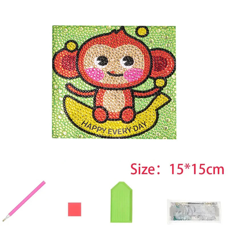 DIY Diamond Art Dot Painting Kit for Kids (Animals)