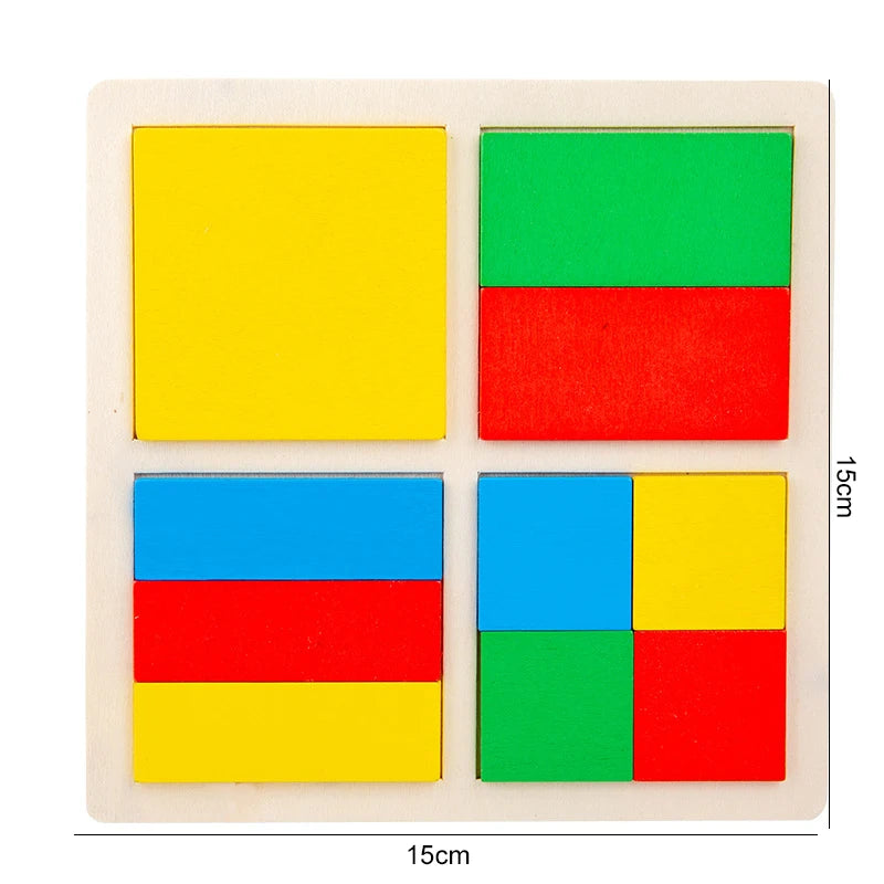 Wooden Montessori Shape Matching Puzzle Board for Kids