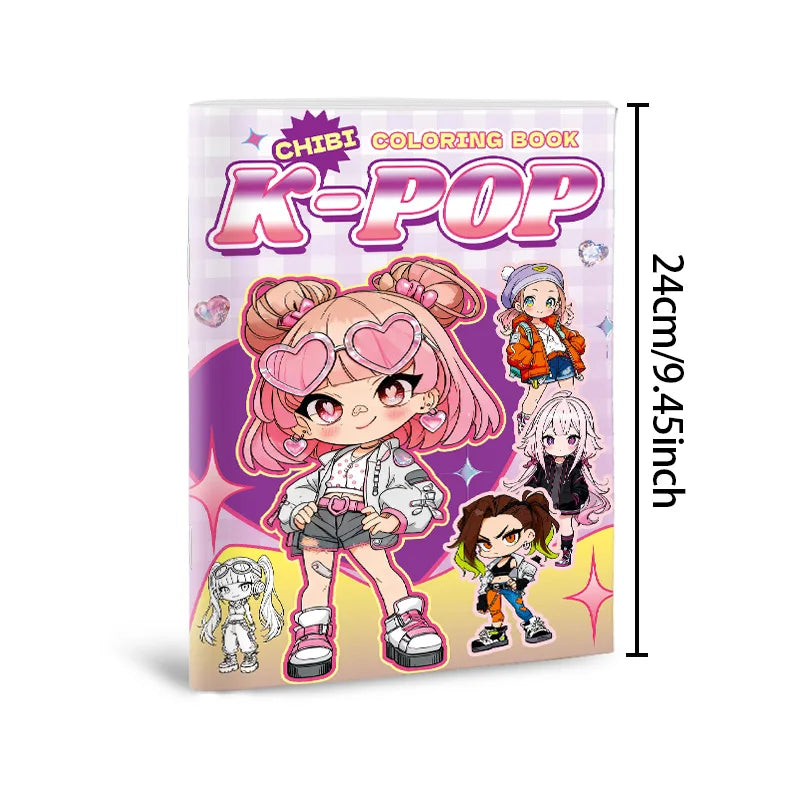 Premium Cute Girl Drawing Practice Book - Poses & Expressions Guide, Ages 12+
