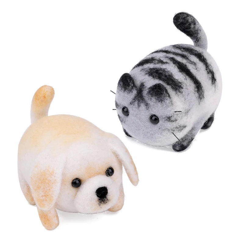 Premium Animals DIY Needle Felting Set with Foam - Ages 3+ (Creative Play)