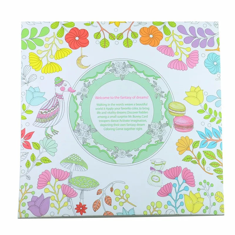Premium 24 Pages Coloring Book for Children Adult Relieve Stress Kill Time DIY P