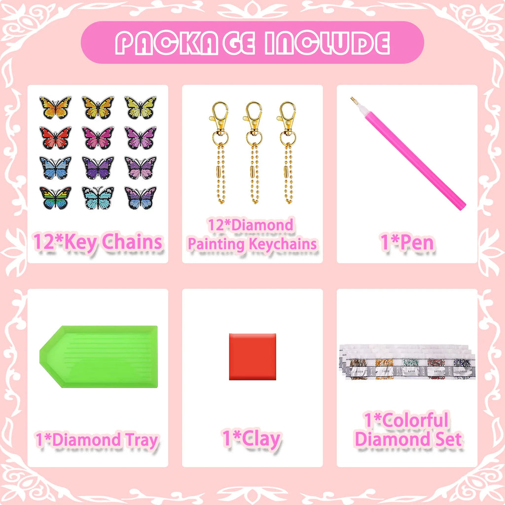Premium Pikachu 5D Diamond Painting Keychain Kit - DIY Craft Pendant, Ages 6+
