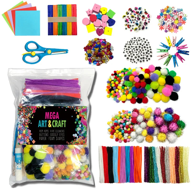 Premium Colorful Craft Kit for Kids DIY Toys Puzzle Handicraft Toys Variety Craf