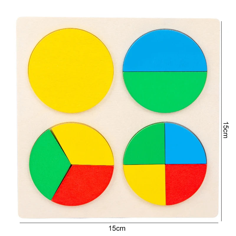Wooden Montessori Shape Matching Puzzle Board for Kids