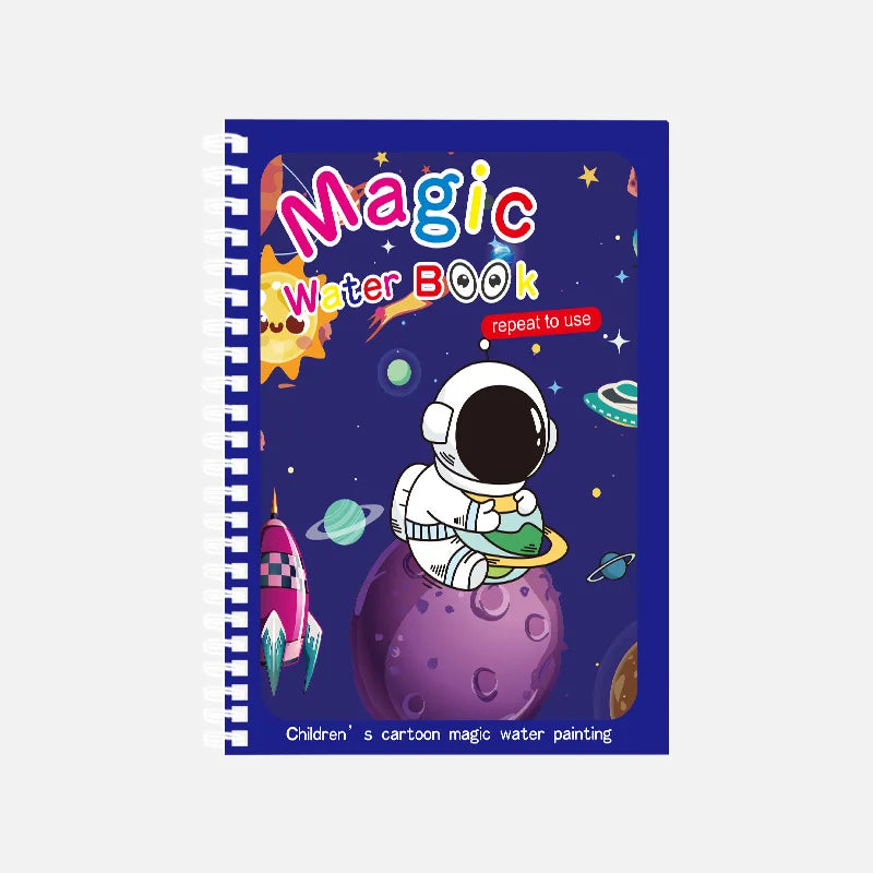 Premium Magic Water Drawing Book Children's Montessori Reusable Coloring Book, S