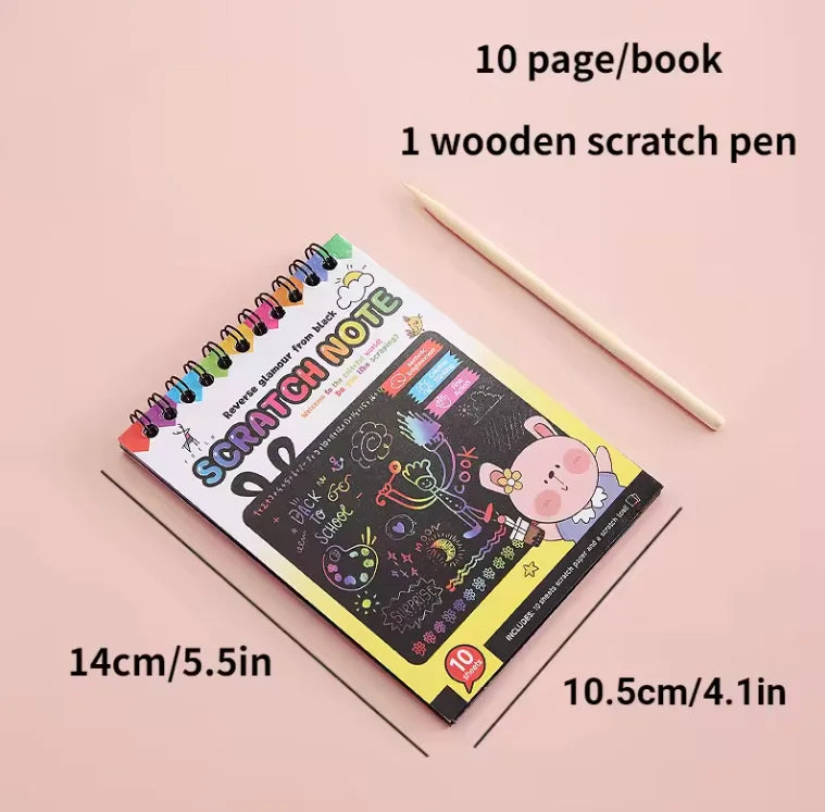 Premium Montessori Scratch Painting Note Scratch Art Paper - Ages 3+