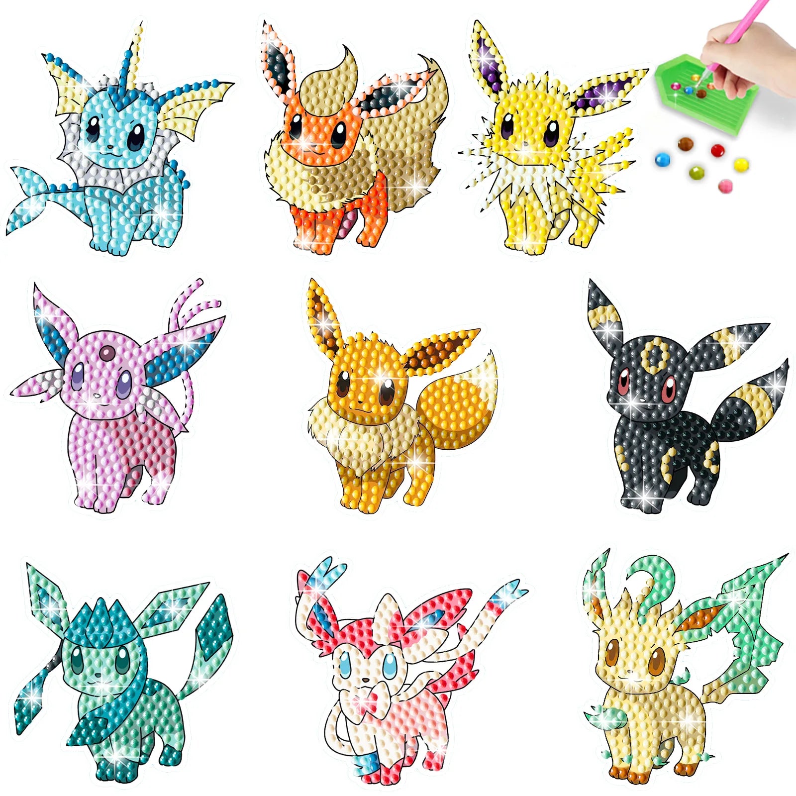Premium 5D Diamond Painting Keychain Kit - DIY Craft Pendant Set, Ages 6+