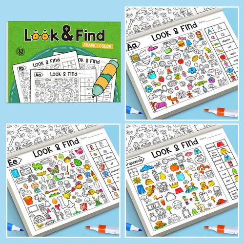 Kids Finding Item Fun Coloring Book Drawing Picture Book Interactive Game Focus