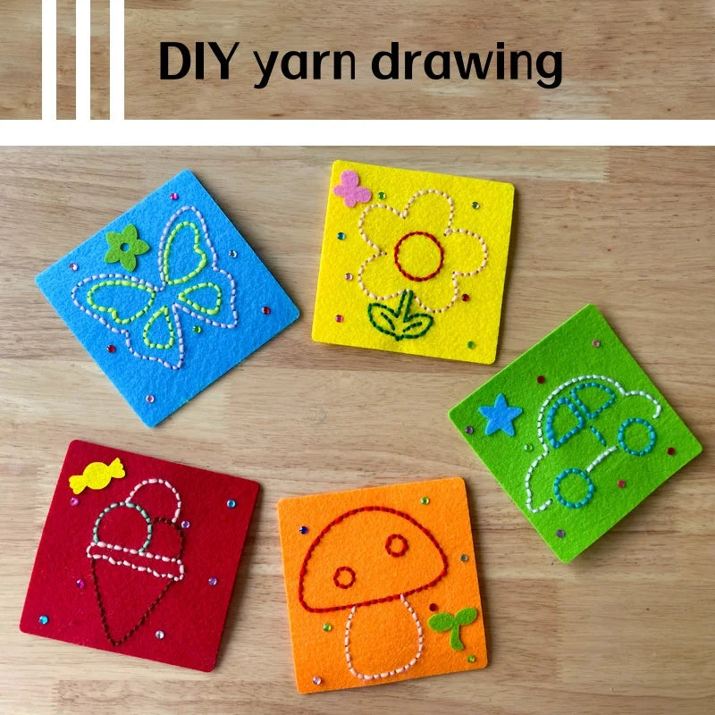 Felt Animal Embroidery & Sewing Kit for Kids