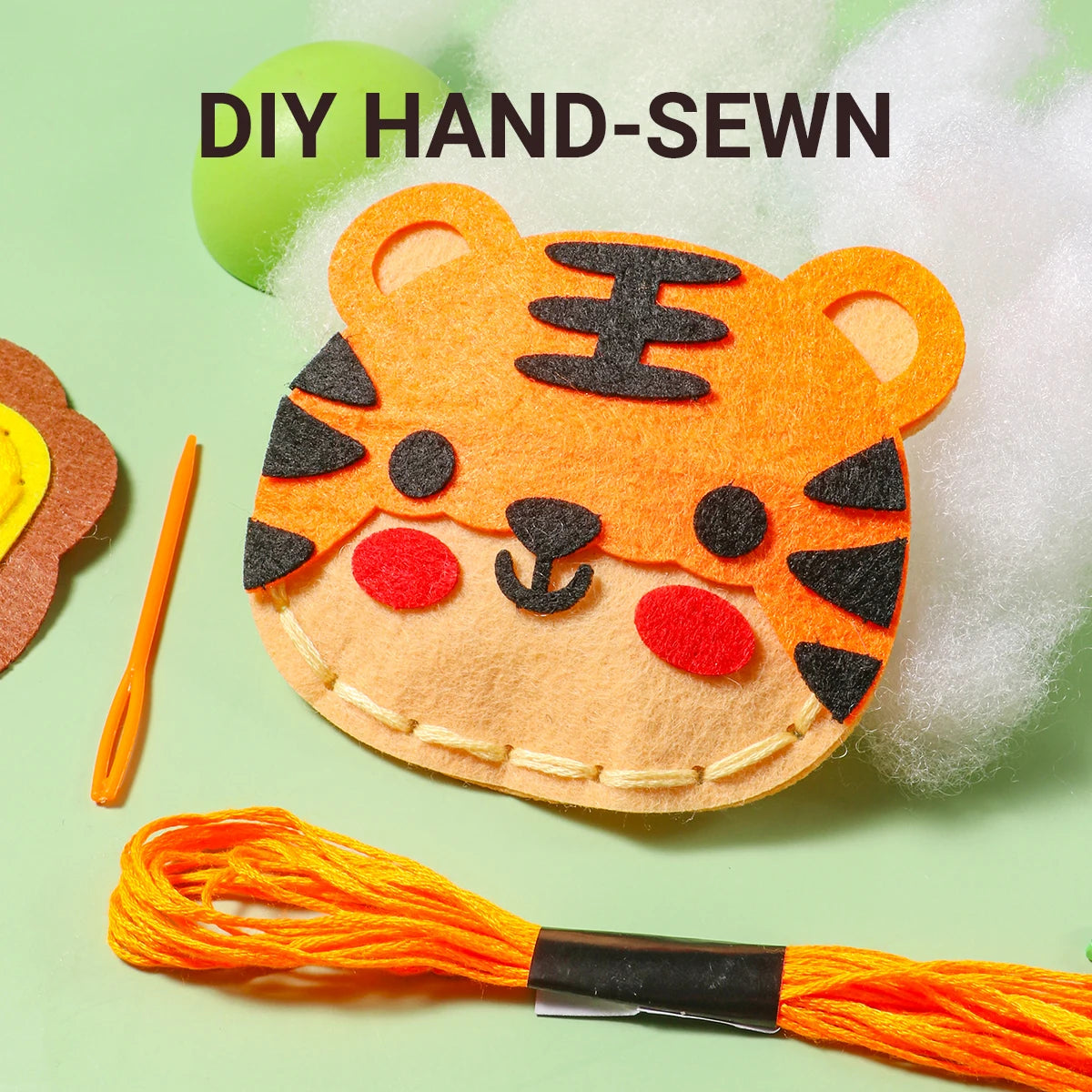 Premium Forest Animal Sewing Craft Kit - DIY Felt Pendant Set for Kids, Ages 6+