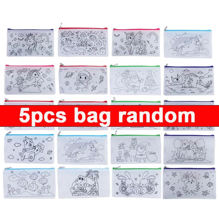 Premium DIY Graffiti Coloring Bag Set - Kids Art Craft, Ages 3+ (Creative Play)