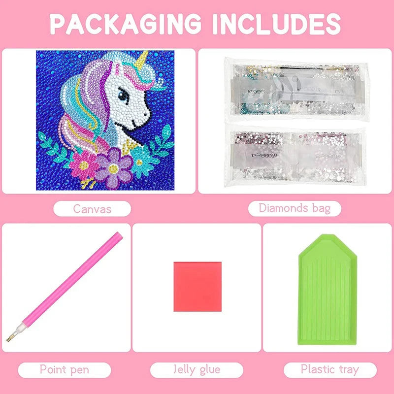 DIY Diamond Art Dot Painting Kit for Kids (Animals)