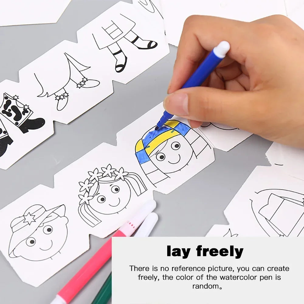 Children's DIY Craft Toys Novelty Painting Drawing Toys Color Filling Paper