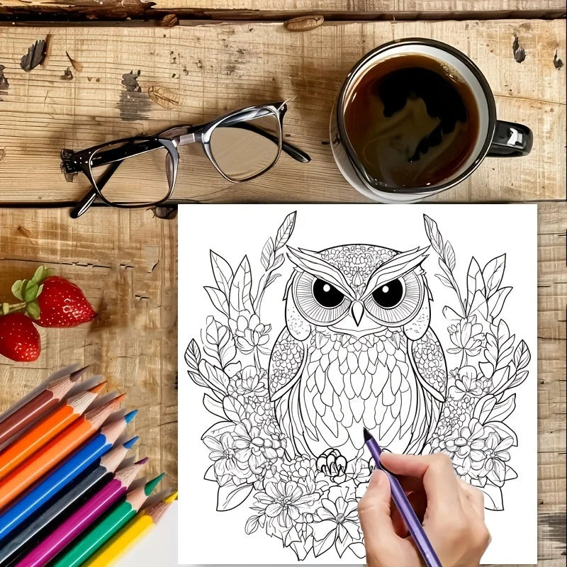 Premium Mandala Animals Coloring Book - 28 Pages for Adults (Stress Relief)