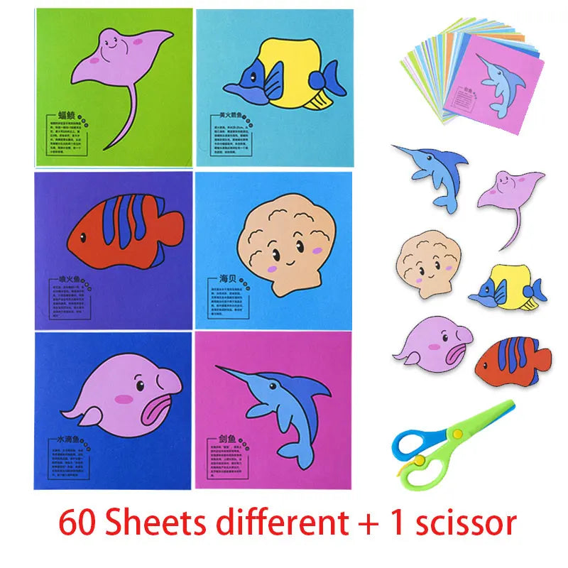 Premium 49-91pcs Learn Scissor Skills Cut Paper Craft Toys Safety Scissors Presc