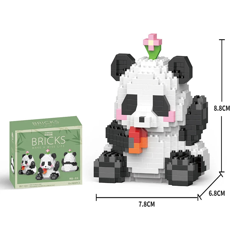 Premium Mini Panda Building Block Kit (DIY Model)
