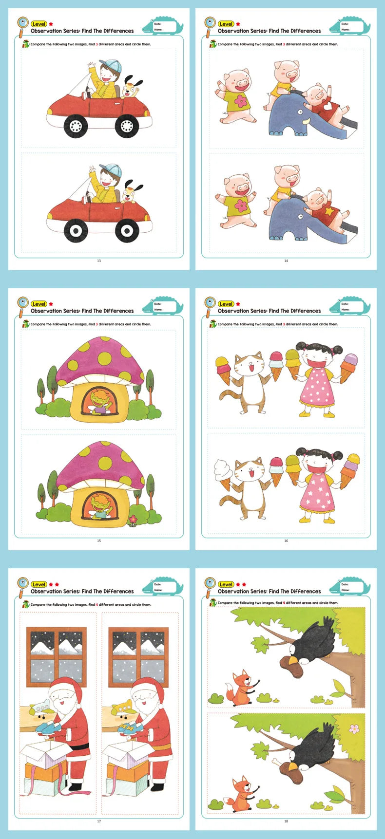 Find-the-Difference Puzzle Book for Kids (Visual Focus)
