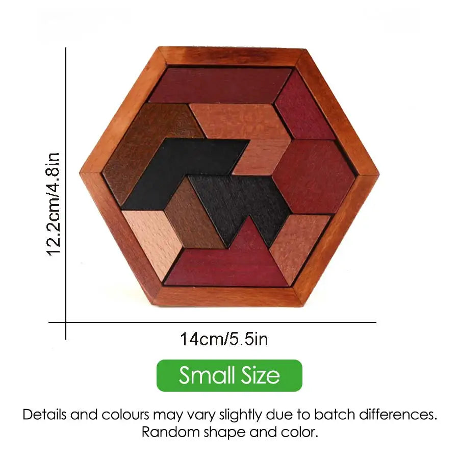 Premium 1pcs Wooden Puzzles Educational Toys For Children Kids Preschool Tangram