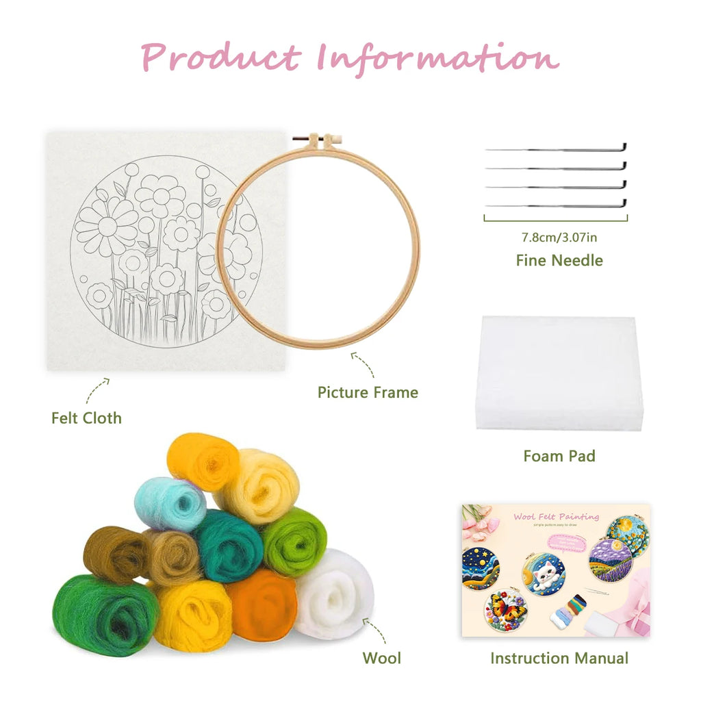 Needle Felting Painting Kit for Beginners (Bird & Tree)