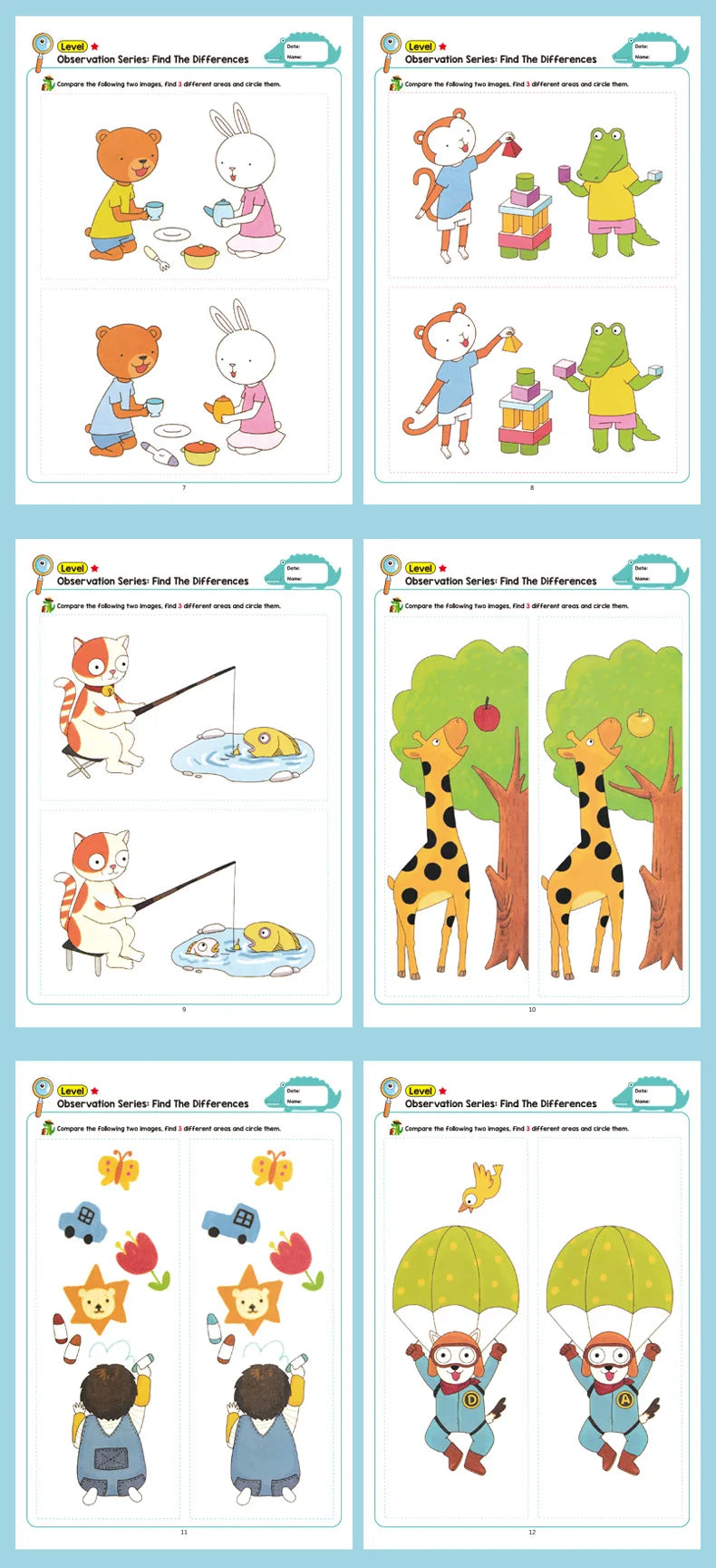 Find-the-Difference Puzzle Book for Kids (Visual Focus)