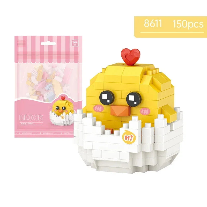 Premium Cute Animal Building Blocks DIY Cartoon Puppy Pet Cat Assembling Bricks
