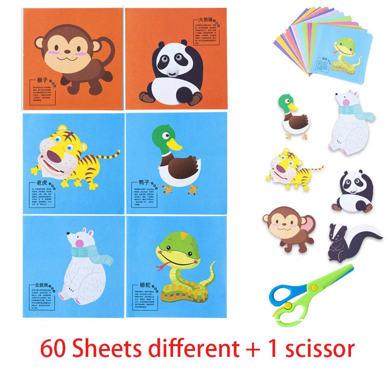 Premium 49-91pcs Learn Scissor Skills Cut Paper Craft Toys Safety Scissors Presc