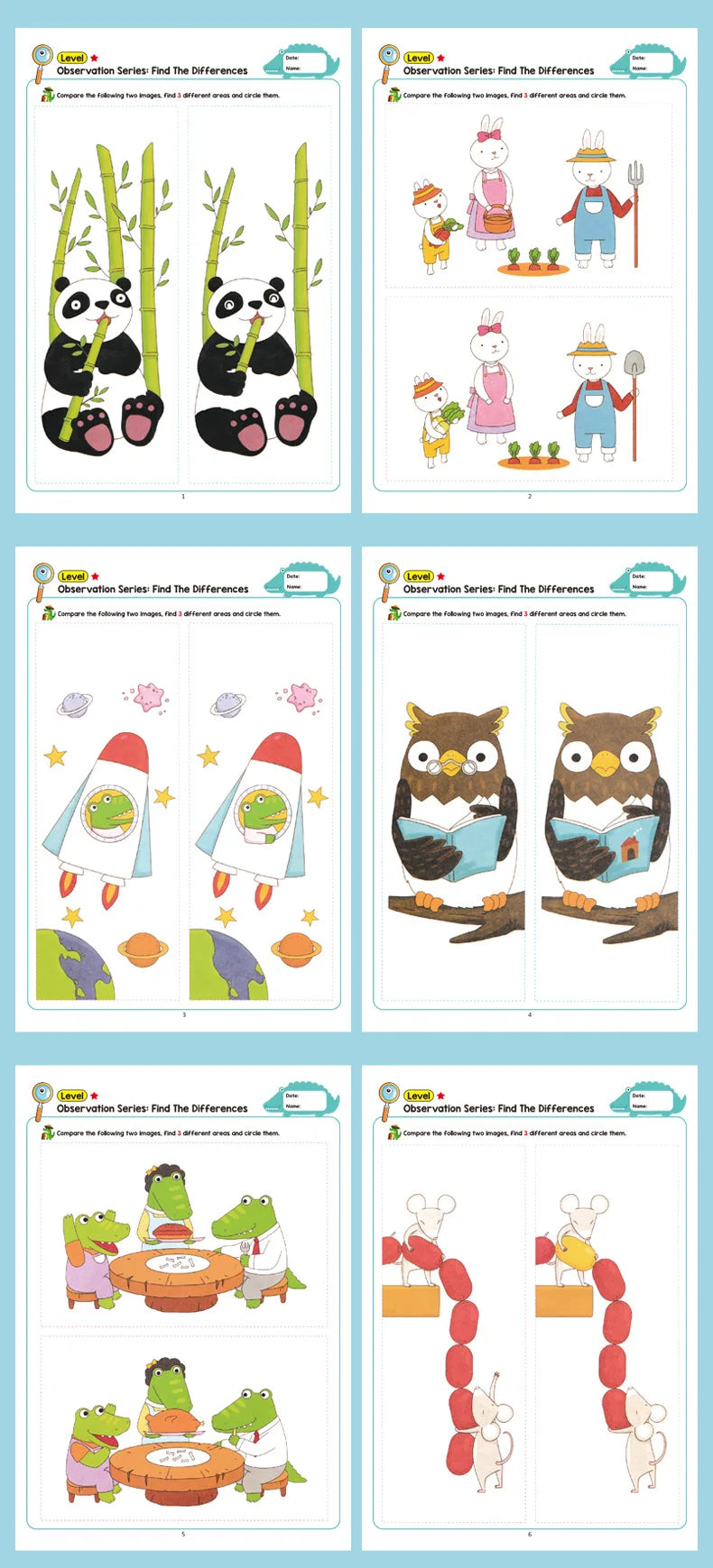 Find-the-Difference Puzzle Book for Kids (Visual Focus)