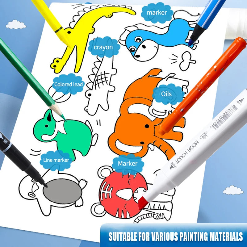 Premium Children's Drawing Roll DIY Coloring Paper Roll Color Filling Paper Graf