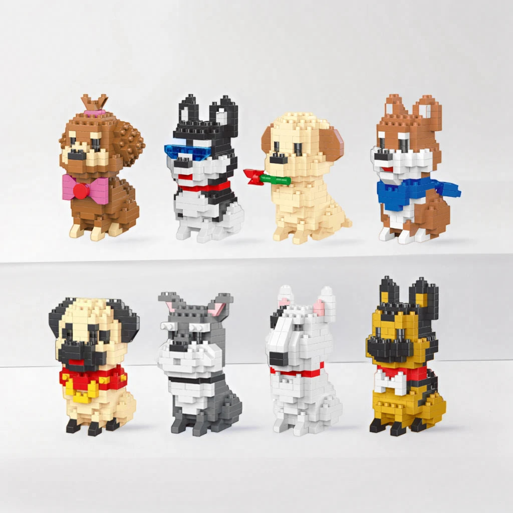 Premium Micro Mini Building Blocks Toys Dog Squad Provides Children With Fun Bui