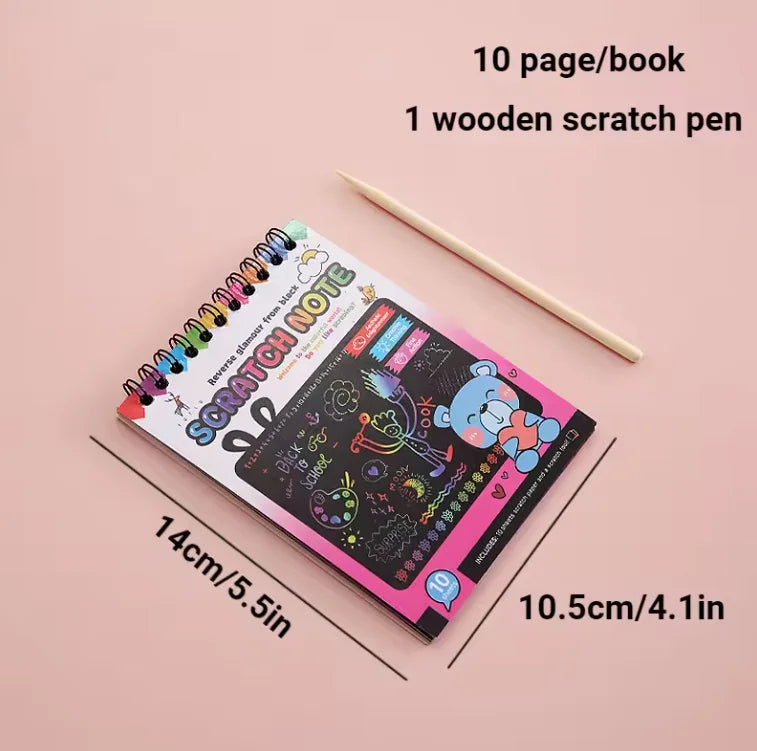 Premium Montessori Scratch Painting Note Scratch Art Paper - Ages 3+