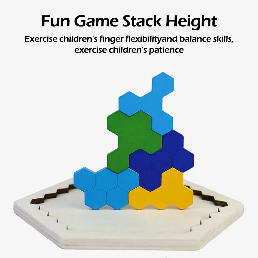 Premium 1pcs Wooden Puzzles Educational Toys For Children Kids Preschool Tangram
