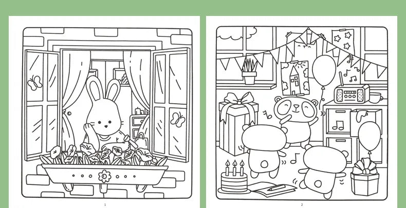 Premium Cozy Friends Coloring Book for Kids - Cute & Comfy Art Pages, Ages 6+